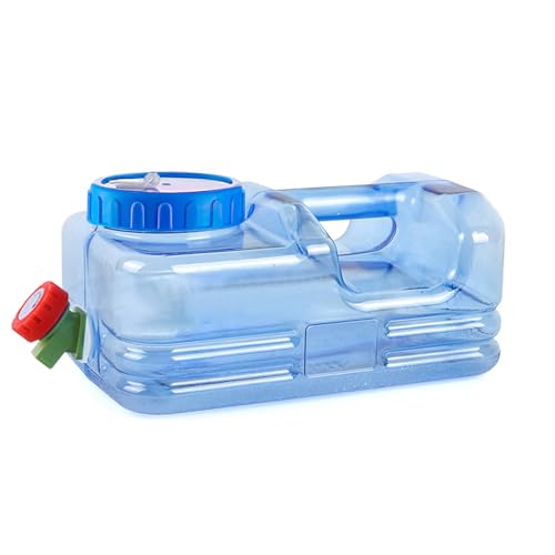 CGACCSD 5.5L Wasserkanister Mit Hahn Tragbarer Eimer Auto Wasserbehälter Camping Wasser, Camping Lebensmittelecht Weithals Bpa Frei Blau Auto Tragbar Geeignet von CGACCSD
