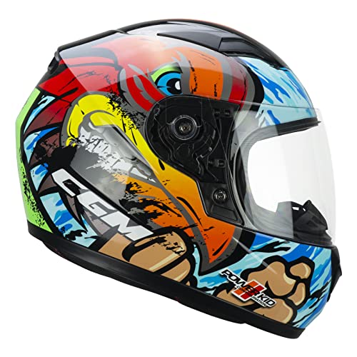 CGM Kinder Motorrad Helm 265X LUCKY BOXER multicolor 265X-ALA-73-YD Größe JL von CGM