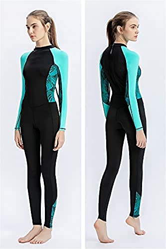 Neoprenanzug für Damen, Ganzkörper-Langarm-Neoprenanzug, geeignet für Erwachsene, Damen, Herren, Tauchen, Schwimmen, Tauchen, Surfen, Rückenreißverschluss, Wassersport-Badeanzug von CGonqx