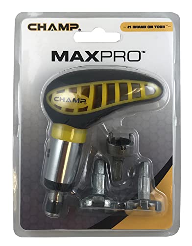 Champ Max Schuhspike Pro Schraubenschlüssel, Schwarz/Gelb von CHAMP