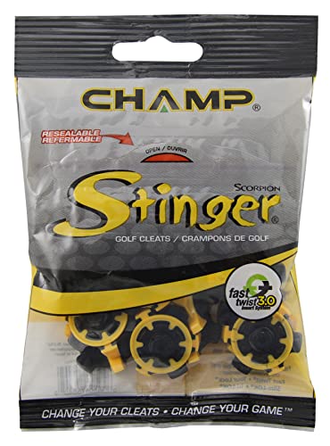 CHAMP Unisex Stinger Studs, Gelb/Schwarz, Slim Lok von Longridge