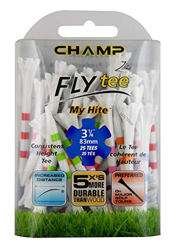Champ Unisex-Erwachsene Golf-Tees, Weiß/gemischte Farben mit Streifen, Einheitsgröße von CHAMP