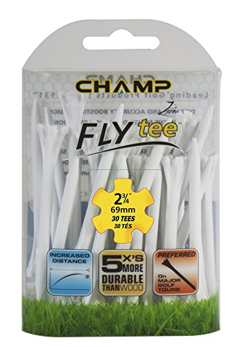 Champ Zarma Unisex Golf Champ Zarma Fly Tee, Weiß, 70 mm von CHAMP