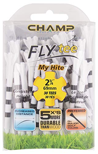 Champ My Hite Flytees – Golf-Tees – 30 x 69 mm, Schwarz/Weiß von CHAMP