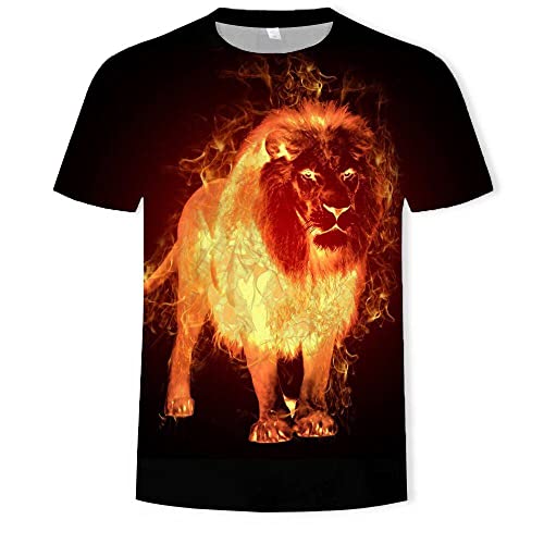 CHANYI Herren 3D Druck T-Shirt 3D-Druck Tiere T-Shirt Männer Tiger 3D T-Shirt Punk-Druck T-Shirts Kurzarm Männer T-Shirt DIY von CHANYI