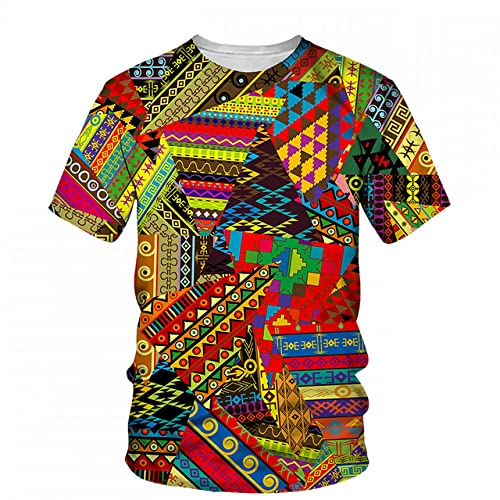 CHANYI Herren 3D Druck T-Shirt Afrikanische T-Shirts Volk Patchwork 3D-Druck Streetwear Männer Frauen Mode Übergroßes T-Shirt Kinder T-Shirts Tops Kleidung von CHANYI
