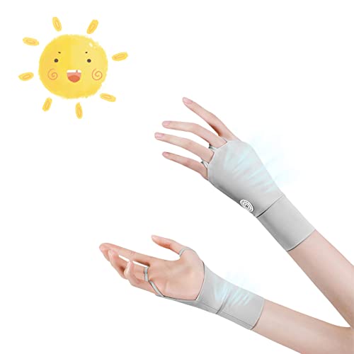 CHAODI Golf Ice Halbfinger-Handschuhe, Sonnenschutz-Handschuhe mit Handflächenausschnitt, offene Handfläche für maximalen Griff und Flexibilität, Sonnenschutz, LSF für die Hände von CHAODI