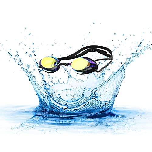 CHAODI Schwimmbrille – Wettkampf-Schwimmbrille, professionelle Schwimmbrille für Erwachsene für Damen und Herren mit Anti-Beschlag-Gläser und verstellbaren Trägern von CHAODI