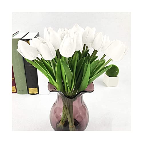 10pcs künstliche Tulpen 34 cm hohe Plastik Gefälschte Blumen Pflanzen Blumenarrangement von CHCWR