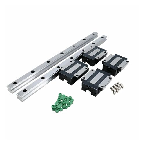 CHCWR Lineare Guides 2 PCs 2000-4000mm Lineare Schienen HGR20 HGR25 DOGNED Rave + 4 PCS HGH25CA-Objektträger (Farbe: 2 Schienen 4 Hgh20ca, Größe: 3800 mm) von CHCWR
