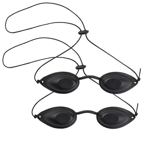 CHDZSW Solarium Brille, Uv Schutzbrille, Rotlicht Therapy Augenklappe Eye, ergonomisches Design, elastisches Band, verstellbar, geeignet für Schönheitsbehandlungen und Bräunungsschutz im Freien von CHDZSW
