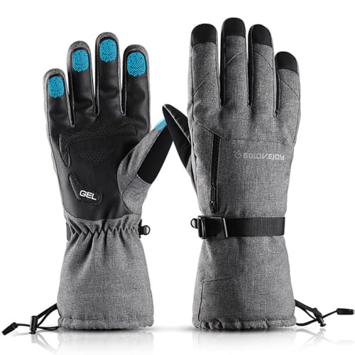 CHENKEE Winterhandschuhe, Skihandschuhe wasserdichte Warme Touchscreen Handschuhe für Herren und Damen Skihandschuhe Fahrradhandschuhe für Wandern, Laufen, Eisfischen, Skifahren, Motorrad von CHENKEE