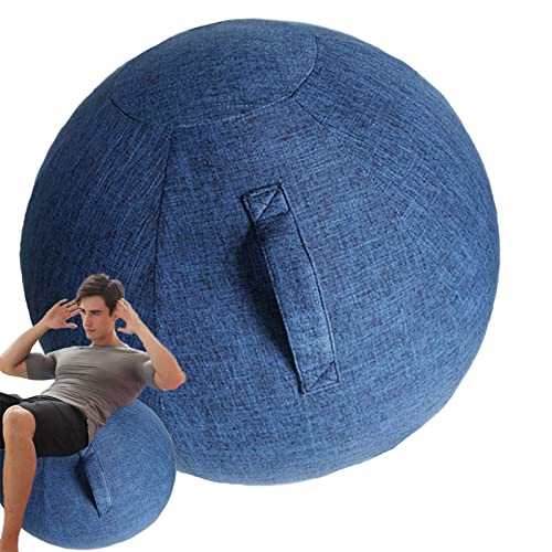 Exercise Ball Cover, 55/65/75cm Seat Ball Office Cover Yoga Ball Cover Gymnastics Ball Cover for Fitness Ball Pilates Yoga Ball Balance Ball (Without Ball),Blau,65cm von CHENYYING