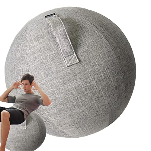 Exercise Ball Cover, 55/65/75cm Seat Ball Office Cover Yoga Ball Cover Gymnastics Ball Cover for Fitness Ball Pilates Yoga Ball Balance Ball (Without Ball),Grau,65cm von CHENYYING