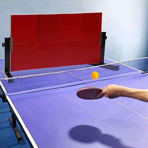 Tischtennis-Rückschlagbrett, Rebounder mit 8 roten Gummis, verbessertes Pingpong-Rückschlagbrett der 2. Generation Selbsttrainingsgerät von CHFUNE