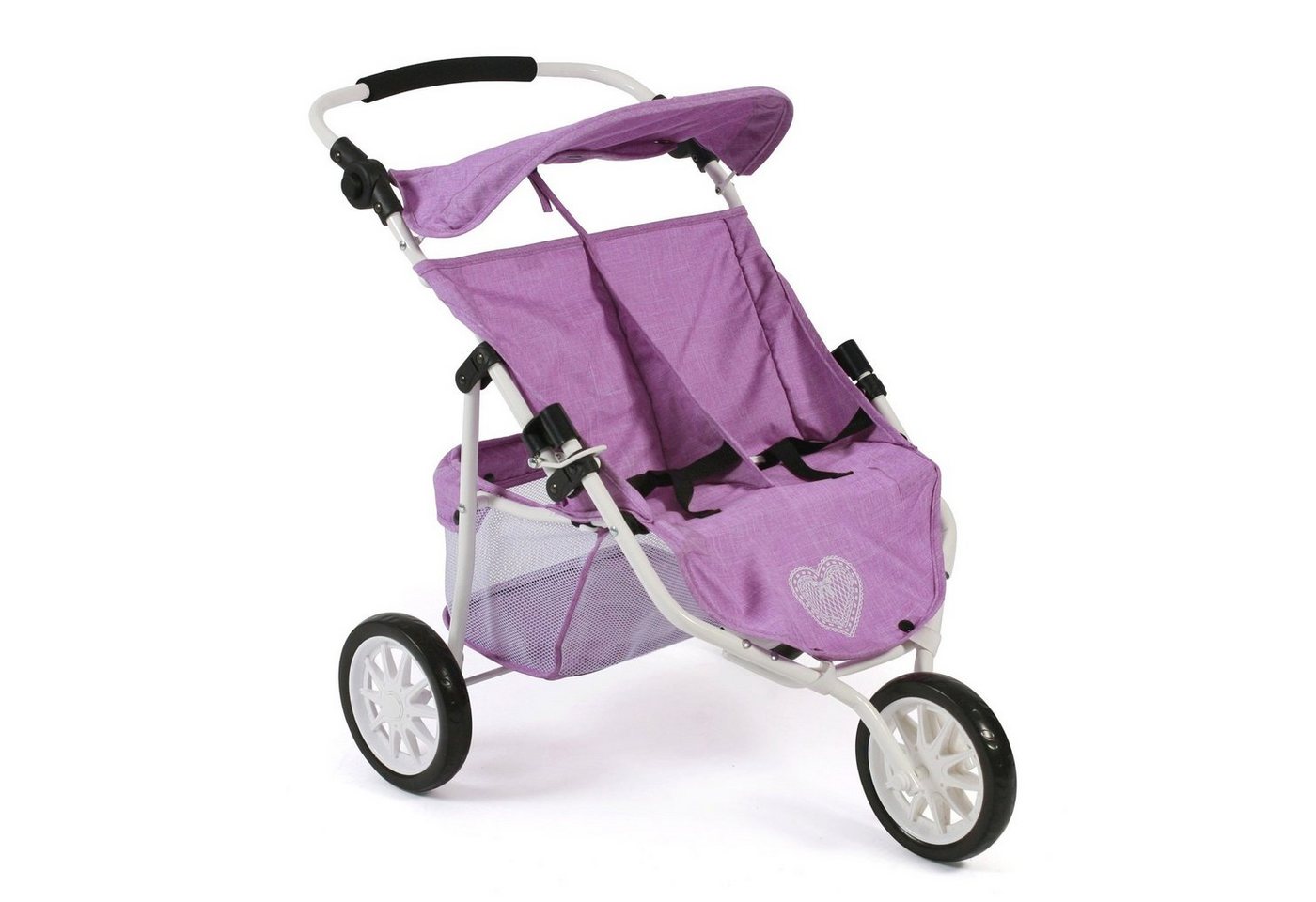 CHIC2000 Puppenwagen 697 35 Zwillings-Jogger, Melange Flieder von CHIC2000