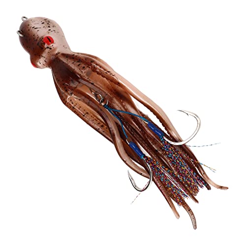 250g Simulation Squid Jigs Angeln, Octopus Köder Lebensechte Octopus Jig mit 10 Tintentabletten Kunstköder für Salzwasser-Meeresangeln Köder & Lockstoffe von CHICIRIS