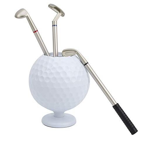 CHICIRIS Golfball Modell Stifthalter, 3 Stück Golf Kugelschreiber, Golf Desktop Geschenk Mini Golfball Stifthalter, Souvenir, Golfer von Keenso
