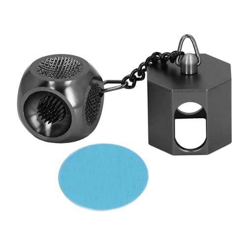 CHICIRIS Magnetischer Billard-Kreidehalter, Leichtes Queue-Kreidegehäuse aus Aluminiumlegierung, Tragbar für Zubehör (Black) von CHICIRIS