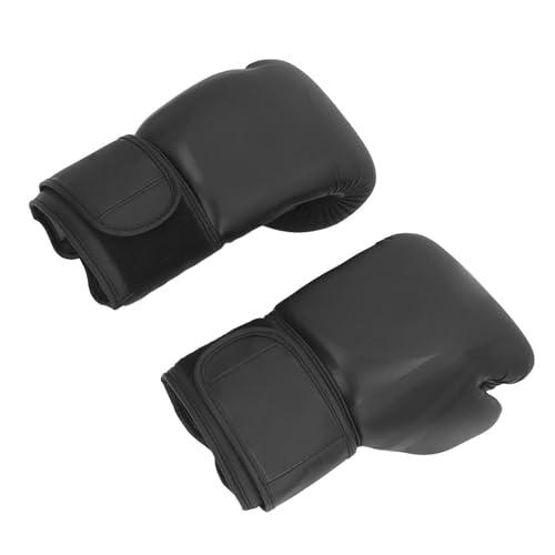 Frosted Black 12oz PU-Boxhandschuhe, Atmungsaktiv, Ergonomischer Handschutz für das Training mit Verstellbarem Design, Geeignet für Erwachsene von CHICIRIS