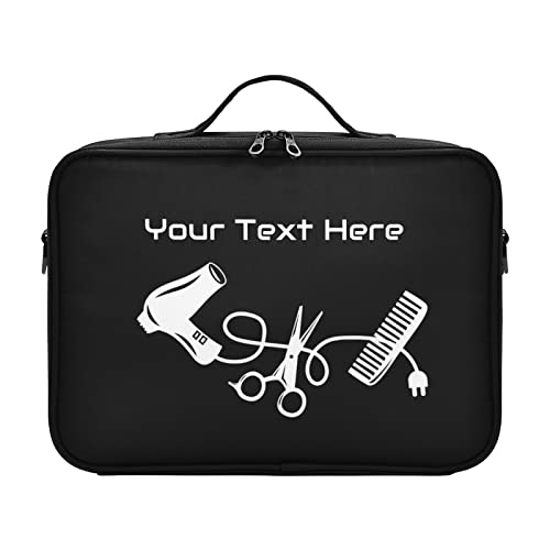 Benutzerdefinierte Friseurtasche mit Namenstext, Roségold, große Make-up-Tasche für Haarstylisten, tragbare Künstler-Aufbewahrungstasche, Friseurtasche, personalisierte Geschenke von CHIFIGNO