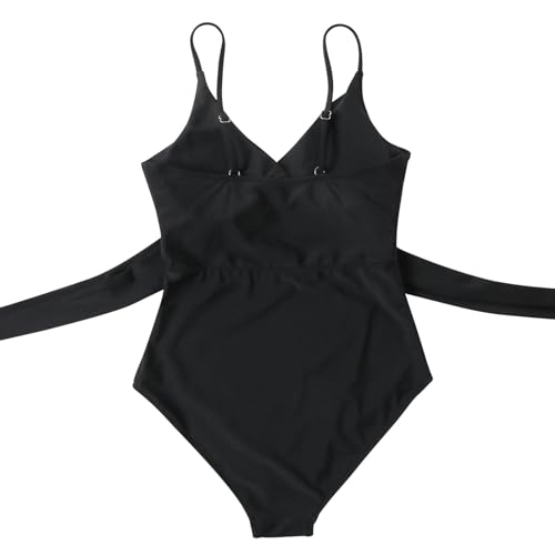 CHJING Bikini Badeanzug Frauen Solid Push Up Summer Swimming Suits Plus Size Badeanzüge-b4193bk-m von CHJING