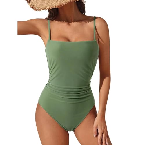 CHJING Bikini EIN Stück Badeanzug Solid Push Up Badebekleidung Frauen Sommerbadeanzüge Strandkleidung Monokini Badeanzug-b-s von CHJING