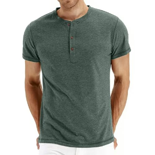 CHQS T Shirt Herren Fashion Design Slim Fit T-Shirts Männliche Tops T-Shirts Kurzarm T-Shirt Für Männer-grün-us XXL von CHQS
