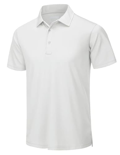 CHQS T Shirt Herren Sommer Casual T-Shirts Herren Kurzarm Shirts Button Down Work Hemden Tee Sportpullover-weiß-cn L (us S Plus) von CHQS
