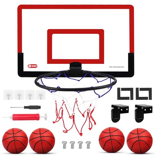 Mini Basketballkorb Indoor Basketball Reifen für Kinder mit Ball Basketball Korb Set Tür Basketballkorb Geschenk für Jungen Mädchen für Zimmer Büro Schlafzimmer von CHRI