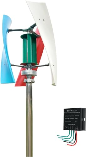 CHRISK 9000W Low Speed Starting Vertical Axis Windturbinengenerator 24V 12V AC Windkraftgenerator-Kit mit Controller für zu Hause,12v von CHRISK