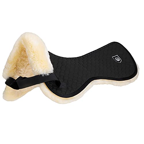 CHRIST Lammfell Sattelpad Standard Sattelunterlage/Sattelkissen aus echtem Fell, dämpfendes Lammfellpad, Reitpad in schwarz/Natur, Warmblut CHRIST Lammfell Sattelpad Standard Sattelunterlage/Sattelkissen aus echtem Fell, dämpfendes Lammfellpad, Reitpad in schwarz/Natur, Warmblut von CHRIST