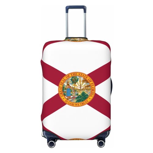 CHRYSM Gepäckabdeckung, Motiv: Flagge von Hessen, kratzfest, passend für Koffer von 45,7 - 81,3 cm, Größe S, Flagge von Florida, Large, Art Deco von CHRYSM