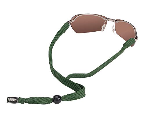 Chums Classic Eyewear Polyester Retainer - Unisex Sonnenbrille verstellbares Stoff Lanyard (Olive) von CHUMS