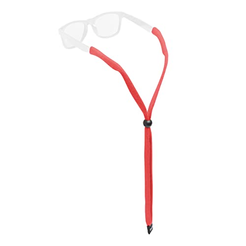 Chums Original Brillenhalter aus Baumwolle mit kleinem Rahmen – Unisex Brillenhalter für Sonnenbrillen und Brillen – verstellbare Passform, waschbar (kleines Ende, rot) von CHUMS