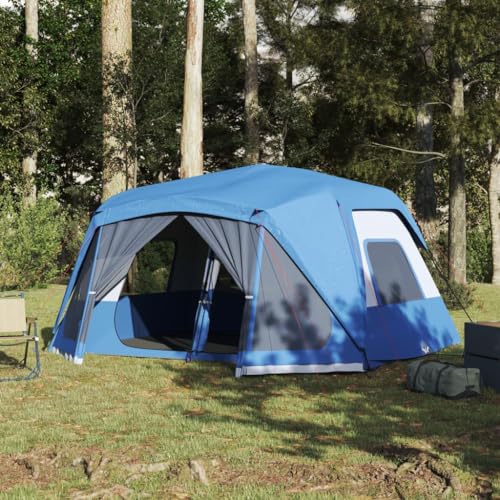 Campingzelt 10 Personen Blau 443x437x229 cm, CIADAZ Caming Zelt, Camping Markise Zelt, Camping Tents, Camping-Zelt - 94290 von CIADAZ