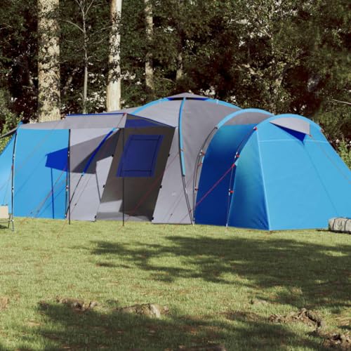 Campingzelt 12 Personen Blau 840x720x200 cm 185T TAFT, CIADAZ Caming Zelt, Camping Markise Zelt, Camping Tents, Camping-Zelt - 94347 von CIADAZ