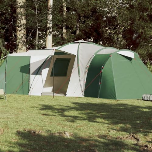 Campingzelt 12 Personen Grün 840x720x200 cm 185T TAFT, CIADAZ Caming Zelt, Camping Markise Zelt, Camping Tents, Camping-Zelt - 94346 von CIADAZ
