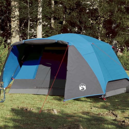 Campingzelt 4 Personen Blau 350x280x155 cm 190T TAFT, CIADAZ Caming Zelt, Camping Markise Zelt, Camping Tents, Camping-Zelt - 94416 von CIADAZ
