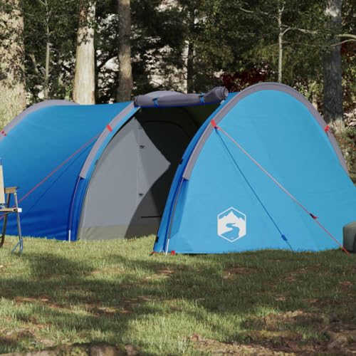 Campingzelt 4 Personen Blau 405x170x106 cm 185T TAFT, CIADAZ Caming Zelt, Camping Markise Zelt, Camping Tents, Camping-Zelt - 94395 von CIADAZ