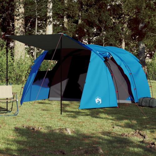 Campingzelt 4 Personen Blau 420x260x153 cm 185T TAFT, CIADAZ Caming Zelt, Camping Markise Zelt, Camping Tents, Camping-Zelt - 94398 von CIADAZ