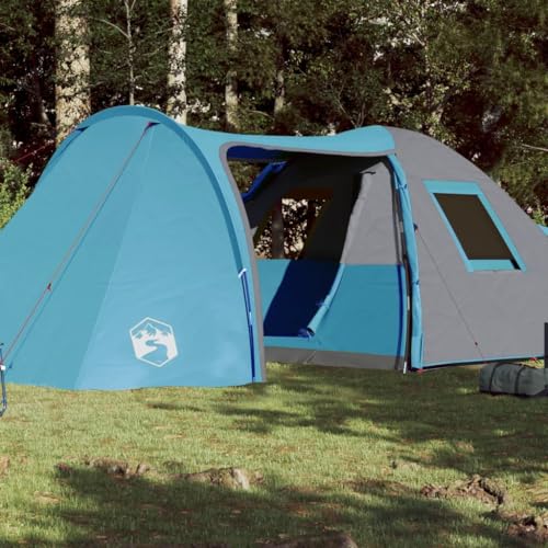 Campingzelt 6 Personen Blau 466x342x200 cm 185T TAFT, CIADAZ Caming Zelt, Camping Markise Zelt, Camping Tents, Camping-Zelt - 94354 von CIADAZ