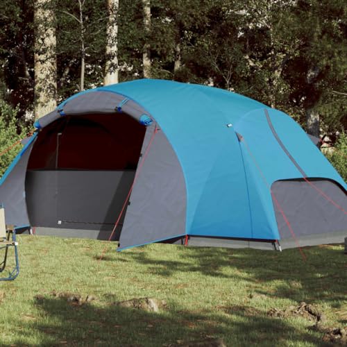 Campingzelt 8 Personen Blau 360x430x195 cm 190T TAFT, CIADAZ Caming Zelt, Camping Markise Zelt, Camping Tents, Camping-Zelt - 94422 von CIADAZ