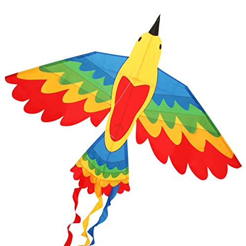 CIM Einleiner-Drachen - Bird Drachen Rainbow - für Kinder ab 6 Jahren - Abmessung: 164x105cm - inkl. Drachenschnur und Streifenschwänze von CIM