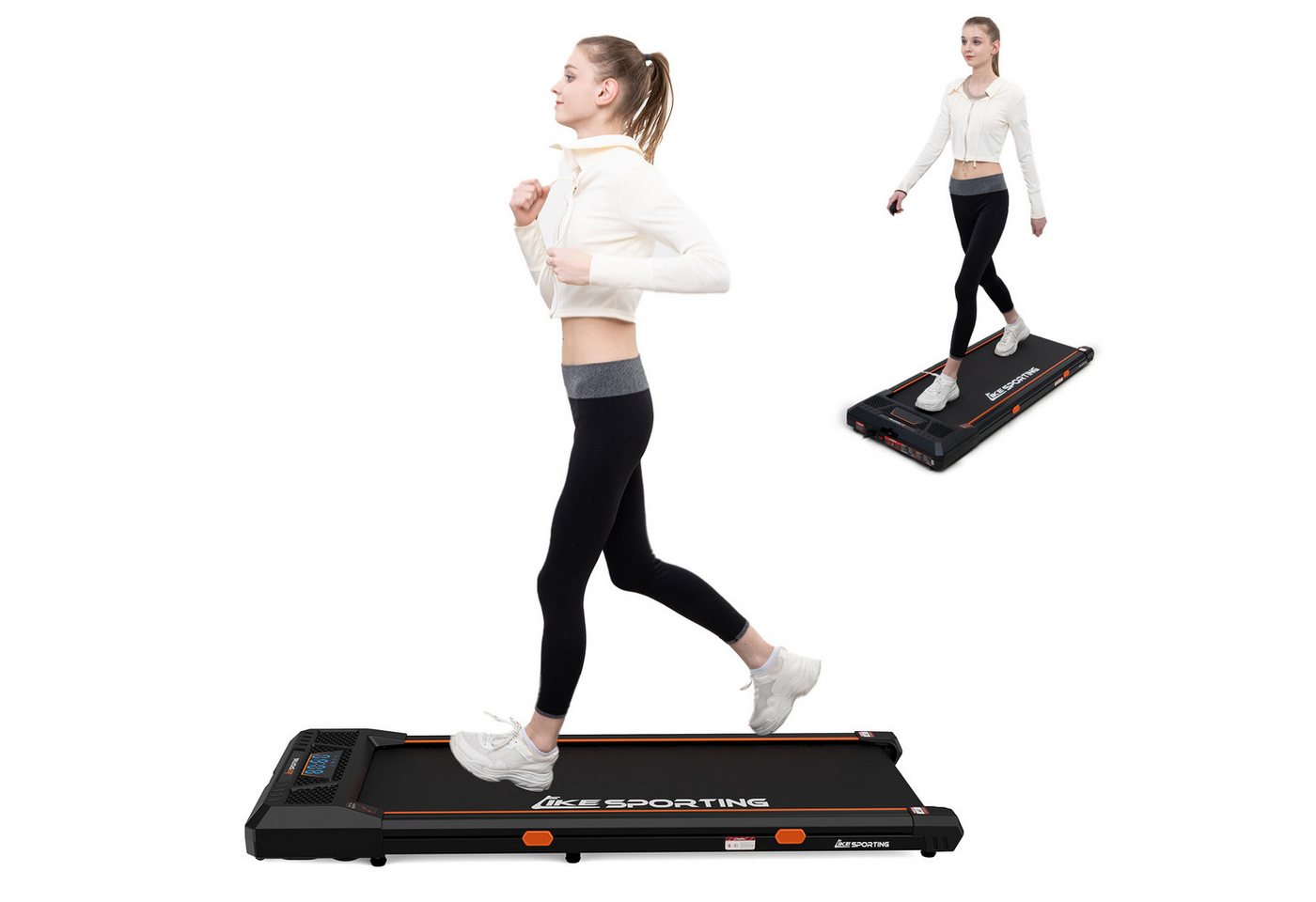 CITYSPORTS Laufband Likesporting 550W Treadmill mit Bluetooth für Zuhause und im Büro (Mit Schmiermittel, Toolkit), 1-6km/h Walking/jogging Pad mit LED-Anzeige und Fernbedienung von CITYSPORTS