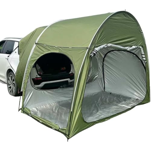 CJJZFO Heckklappenmarkise für Autozelte, Big Space Auto Heckverlängerungs Zelt für Camping, Frei Baubare Tragbare van Kofferraumzeltabdeckung, Heckklappenzelt ( Color : Green , Size : 300*150*210cm ) von CJJZFO