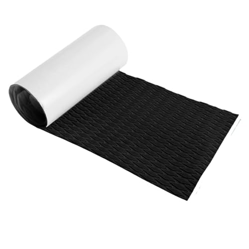CKryzillix Boot Bodenbelag Eva Foam Selbstklebend 1200x300x5mm Eva Schaum Boot Bodenbelag Decking Blatt Selbst-Klebe Matte Nicht Slip Deck Teppich pad for Motorboot(Black) von CKryzillix