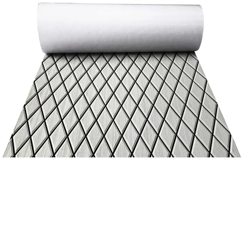 CKryzillix Boot Bodenbelag Eva Foam Selbstklebend 1900 * 600 * 6mm Selbst-Klebe Eva Schaum Decking Blatt Matte Boot Boden Deck Nicht-Slip pad for Motorboote RVs Yachten(Grey Black) von CKryzillix