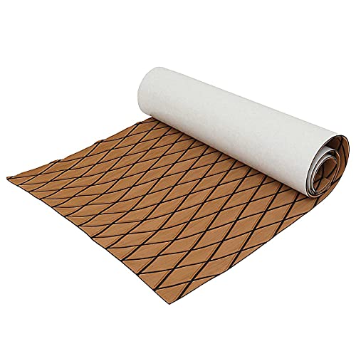 CKryzillix Boot Bodenbelag Eva Foam Selbstklebend 1900x700x6mm Selbstklebende Schaumyacht Synthetische Teakdeck-Deck-Faux-Teak-Boot-Deck-Matte-Terrassendierboot Eva Schaumbodenmatte for Boot(Orange) von CKryzillix