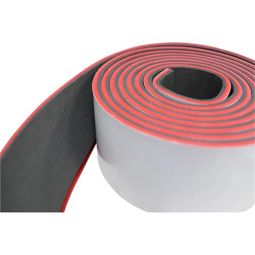 CKryzillix Boot Bodenbelag Eva Foam Selbstklebend 2400x58x5mm Eva Marine Boot Bodenbelag Einzigen Streifen Imitiert Teak Yacht Deck Matte Braun Anti Skid Pad(Dark Grey Red) von CKryzillix